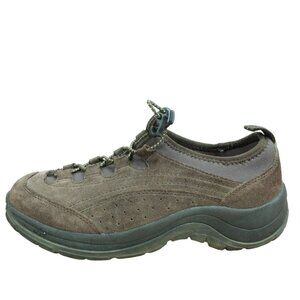 LL Bean Brown Suede Drawstring Moccasin Comfort Loafer Shoes Size 7.5 M